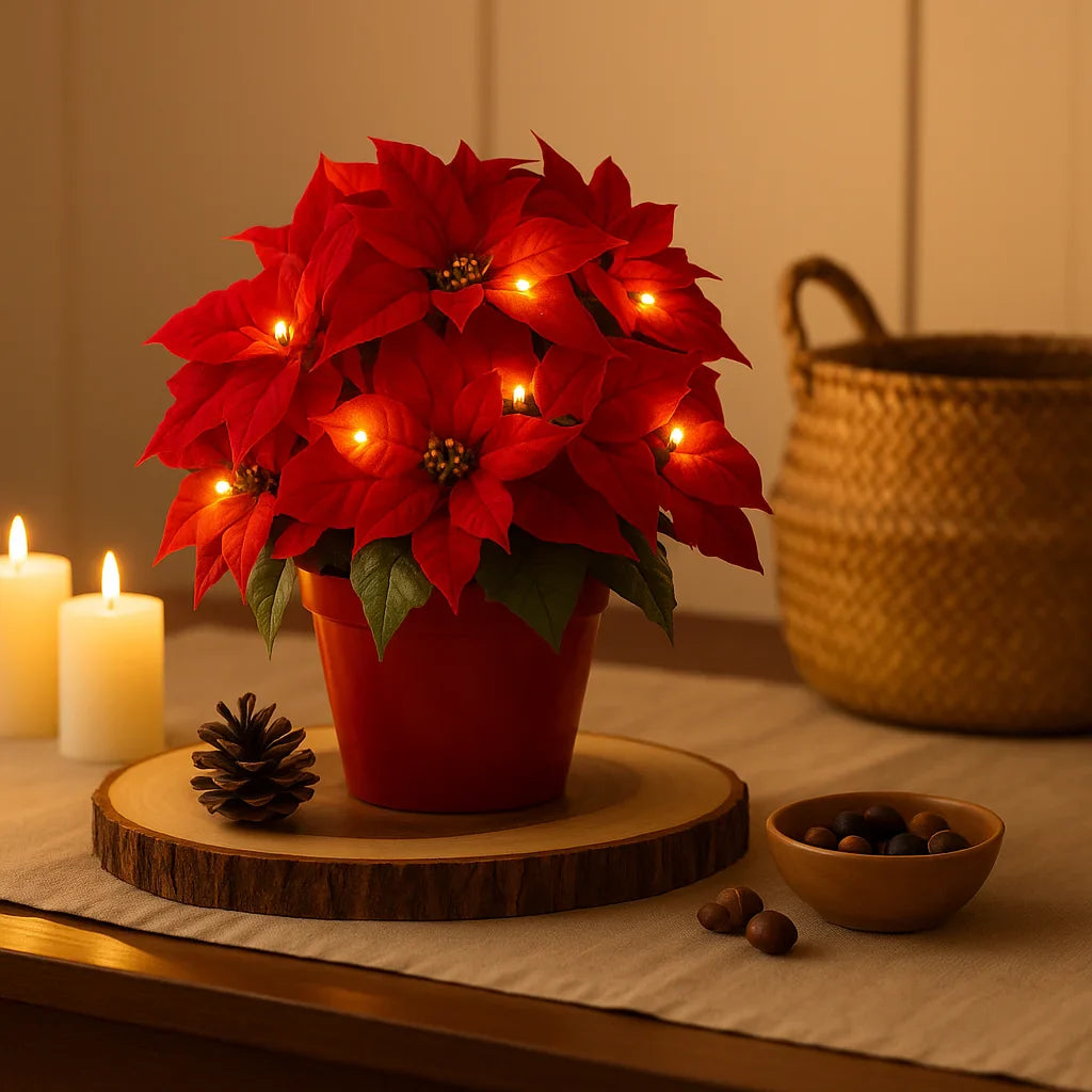 RubyBloom Glow – LED Deko-Lampe warmweiß für Wohnzimmer