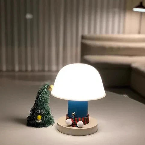 FungoLume Tischlampe Pilzform Retro LED Weiß