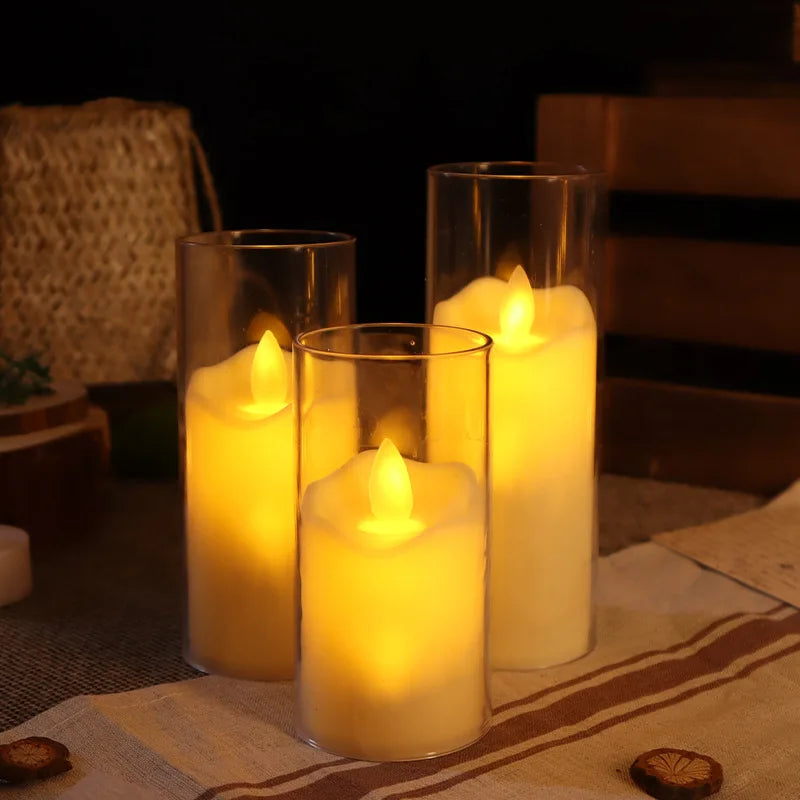 Lichtglanz – Stilvolle LED-Kerzen aus Acryl Warmweiß Garten