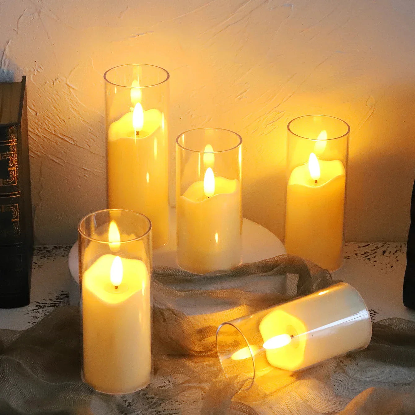 Lichtglanz – Stilvolle LED-Kerzen aus Acryl Warmweiß Garten