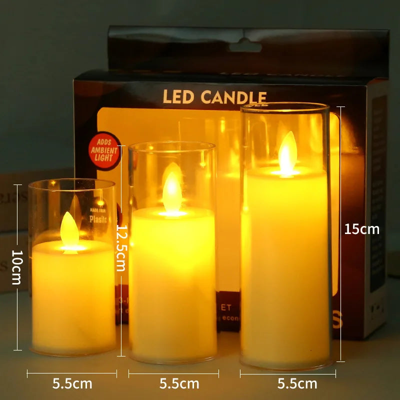 Lichtglanz – Stilvolle LED-Kerzen aus Acryl Warmweiß Garten
