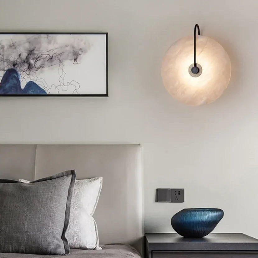 LumeRock LED-Wandleuchte mit Marmor – Modern & Elegant für Wohnzimmer