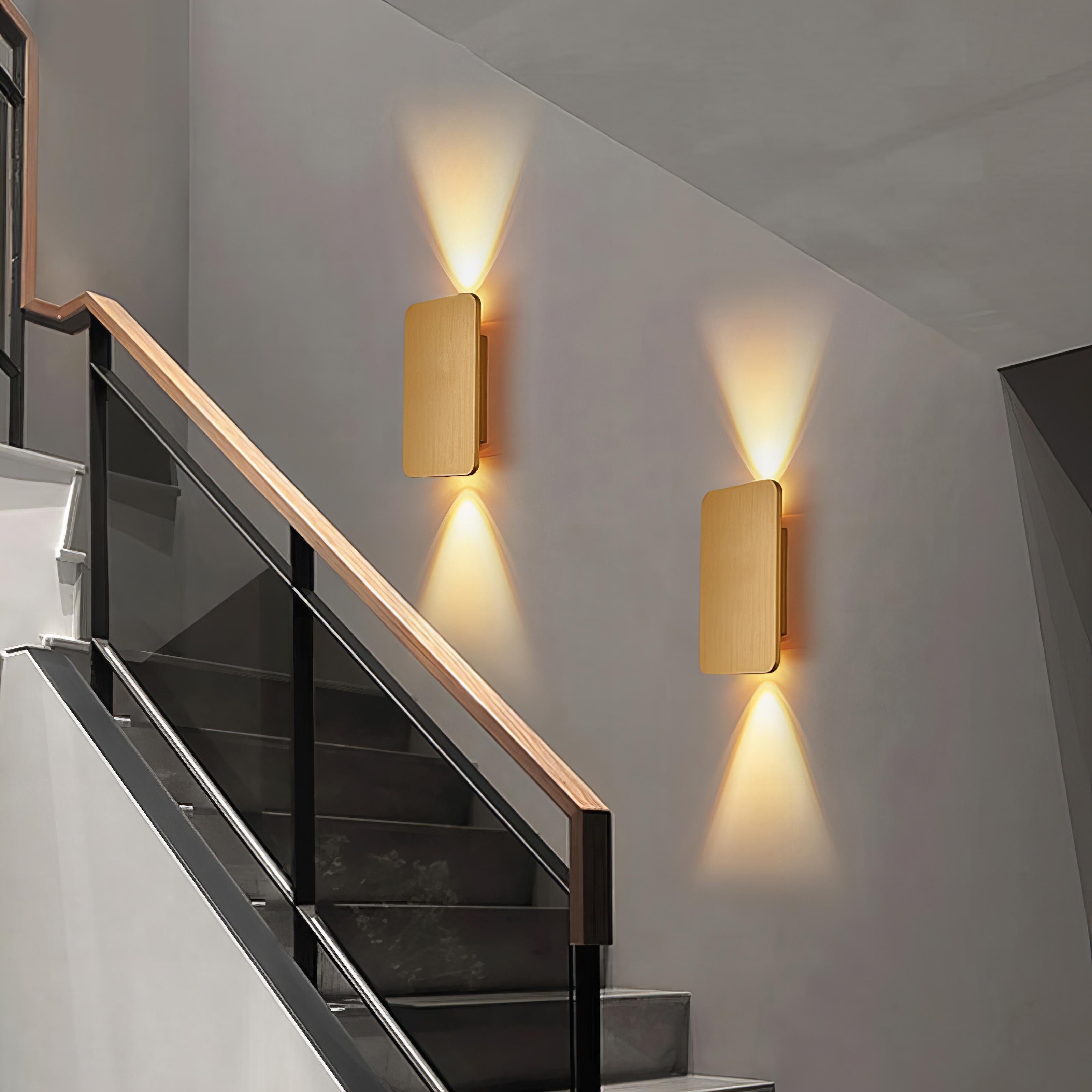 KodaLux – Moderne rechteckige LED-Wandleuchte Schwarz Terrasse