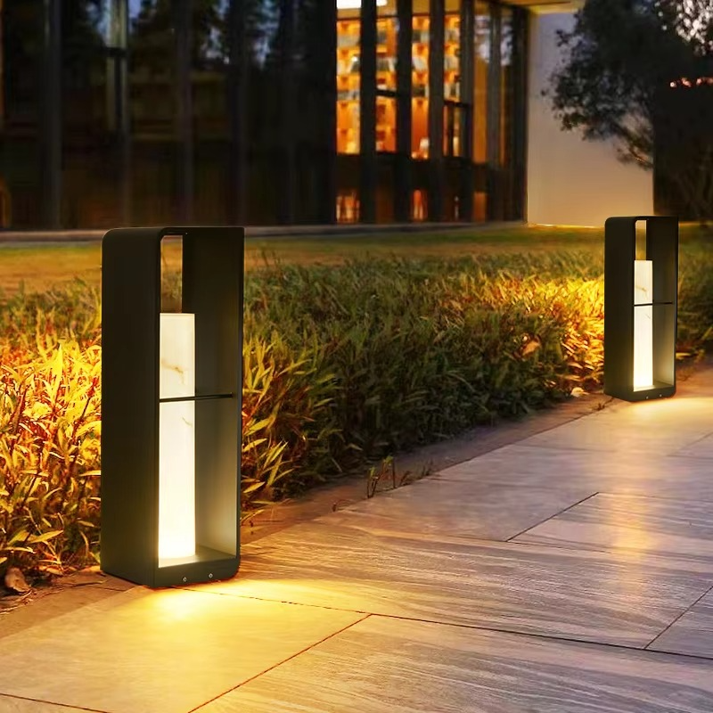 LumoSol Solarleuchte Modern Schwarz für Terrasse & Garten