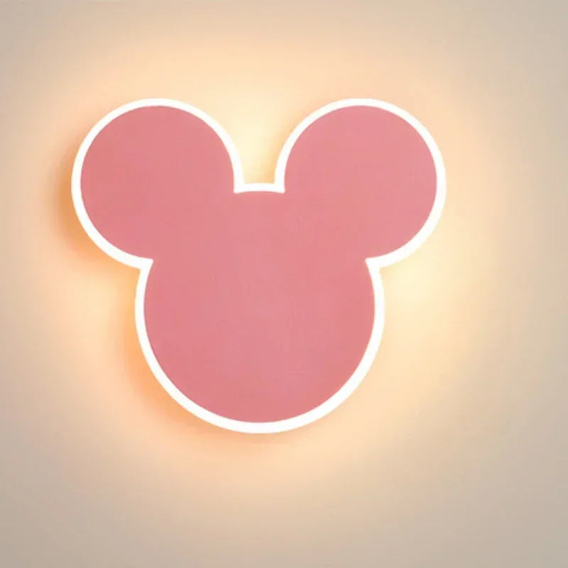 RabbitGlow - LED-Wandleuchte in rosa Hasenform für das Spielzimmer