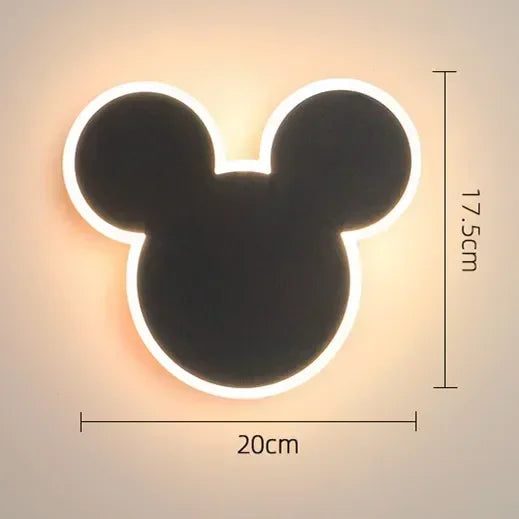 RabbitGlow - LED-Wandleuchte in rosa Hasenform für das Spielzimmer