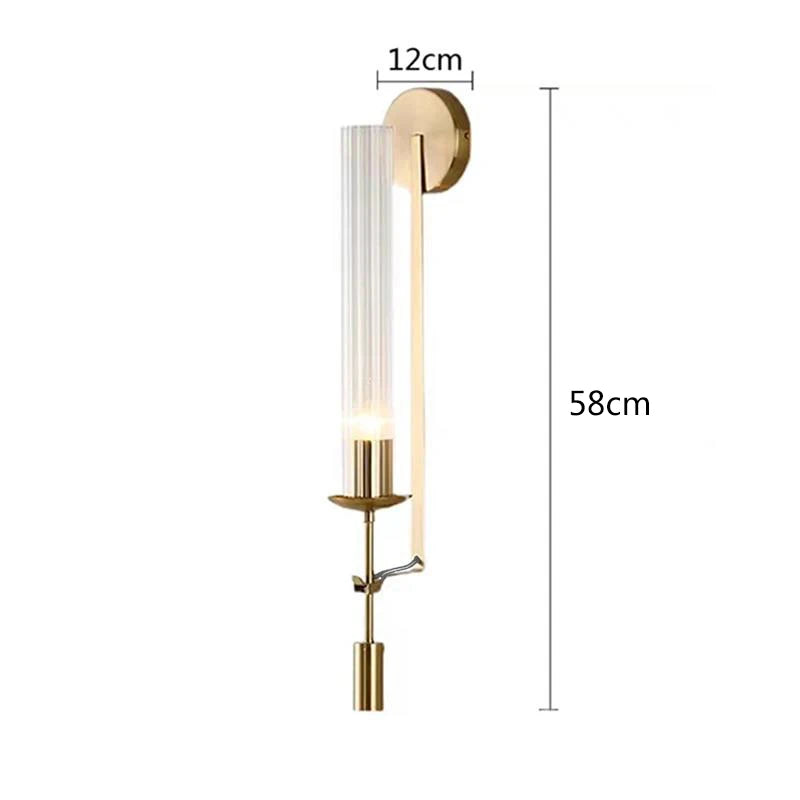 GleamGold LED-Wandleuchte - Stilvolles Retro-Gold-Finish