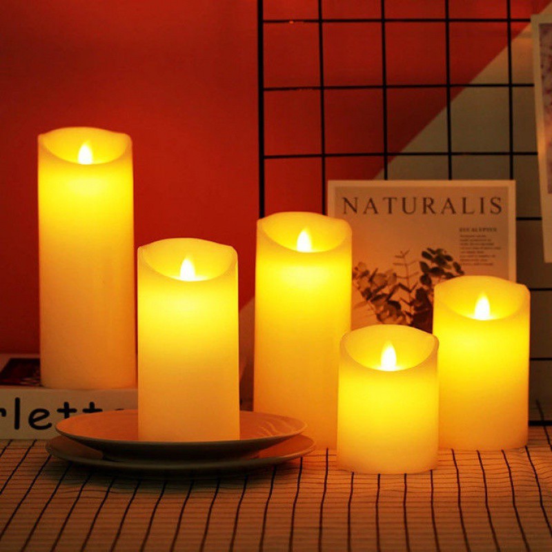 LumaBloc LED-Kerzen Set ohne Flamme Creme für Terrasse