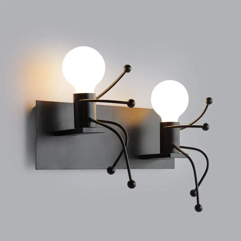 RoboLite Nordic LED-Wandleuchte - Verspieltes Roboterdesign für Kinderzimmer und moderne Innenräume
