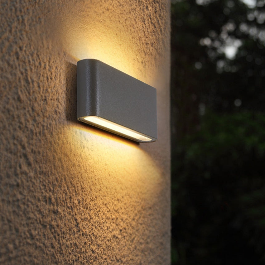 LumoUpDown Außenwandleuchte Modern LED Wasserdicht Schwarz für Terrass