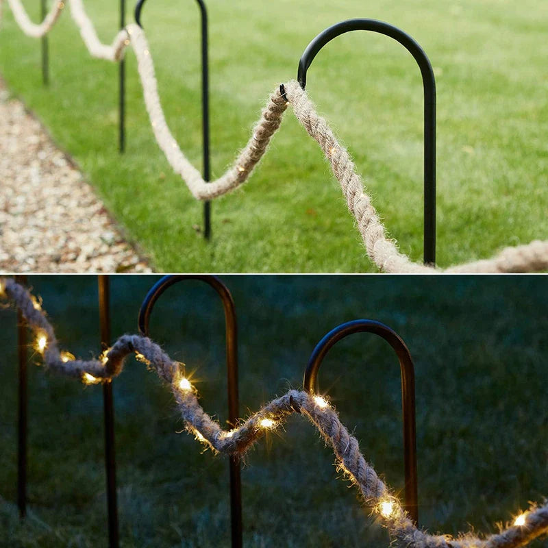 LumiCord Deko-Seil-Lichterkette Rustikal 4,5 m Warmweiß Garten