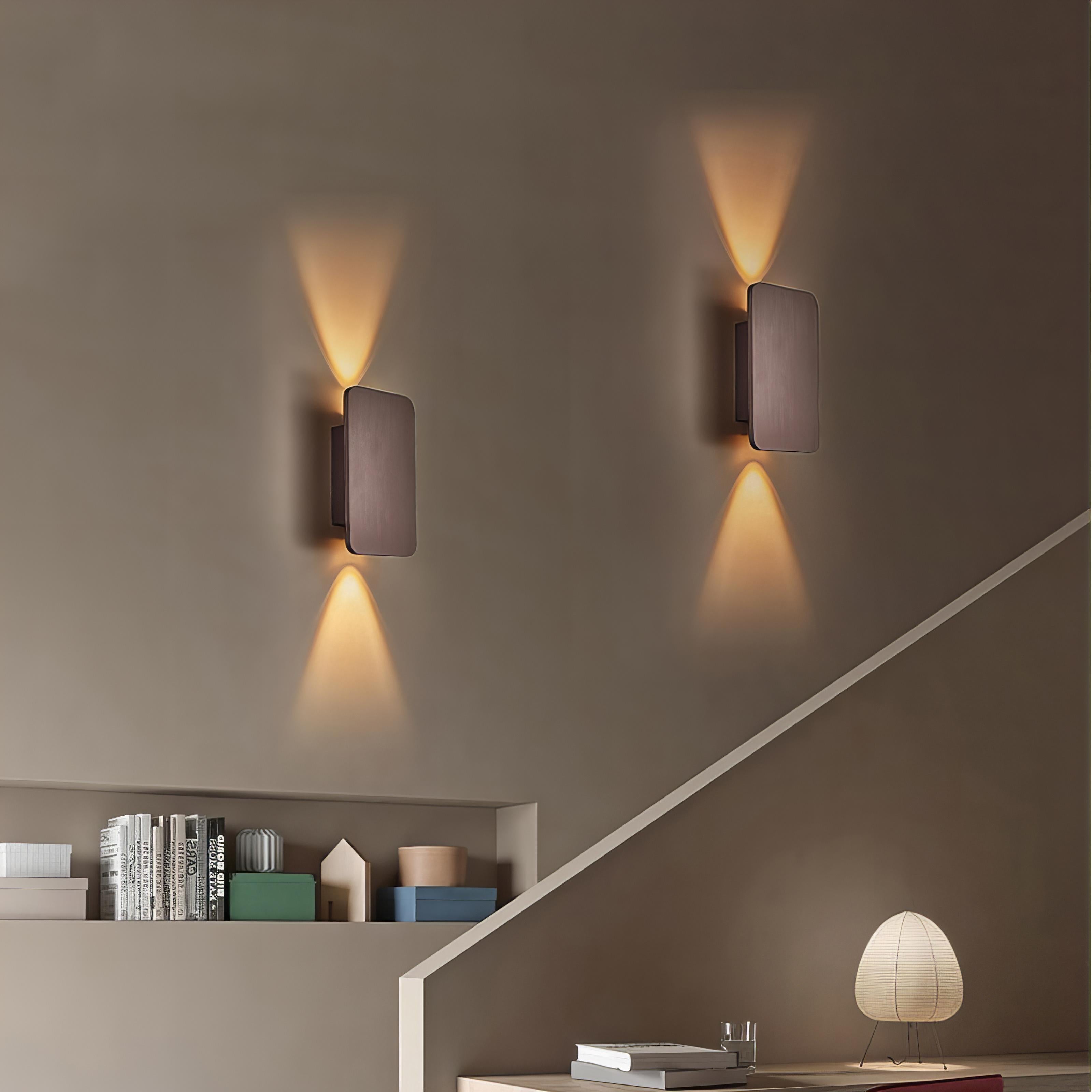 KodaLux – Moderne rechteckige LED-Wandleuchte Schwarz Terrasse