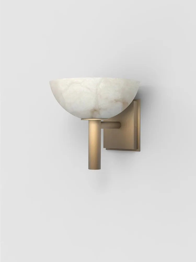 MarbleAura - Luxuriöse Marmor-Wandleuchte mit Kupfer - Modernes Design für Wohn-/Schlafzimmer