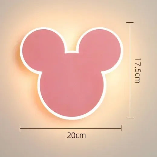 RabbitGlow - LED-Wandleuchte in rosa Hasenform für das Spielzimmer