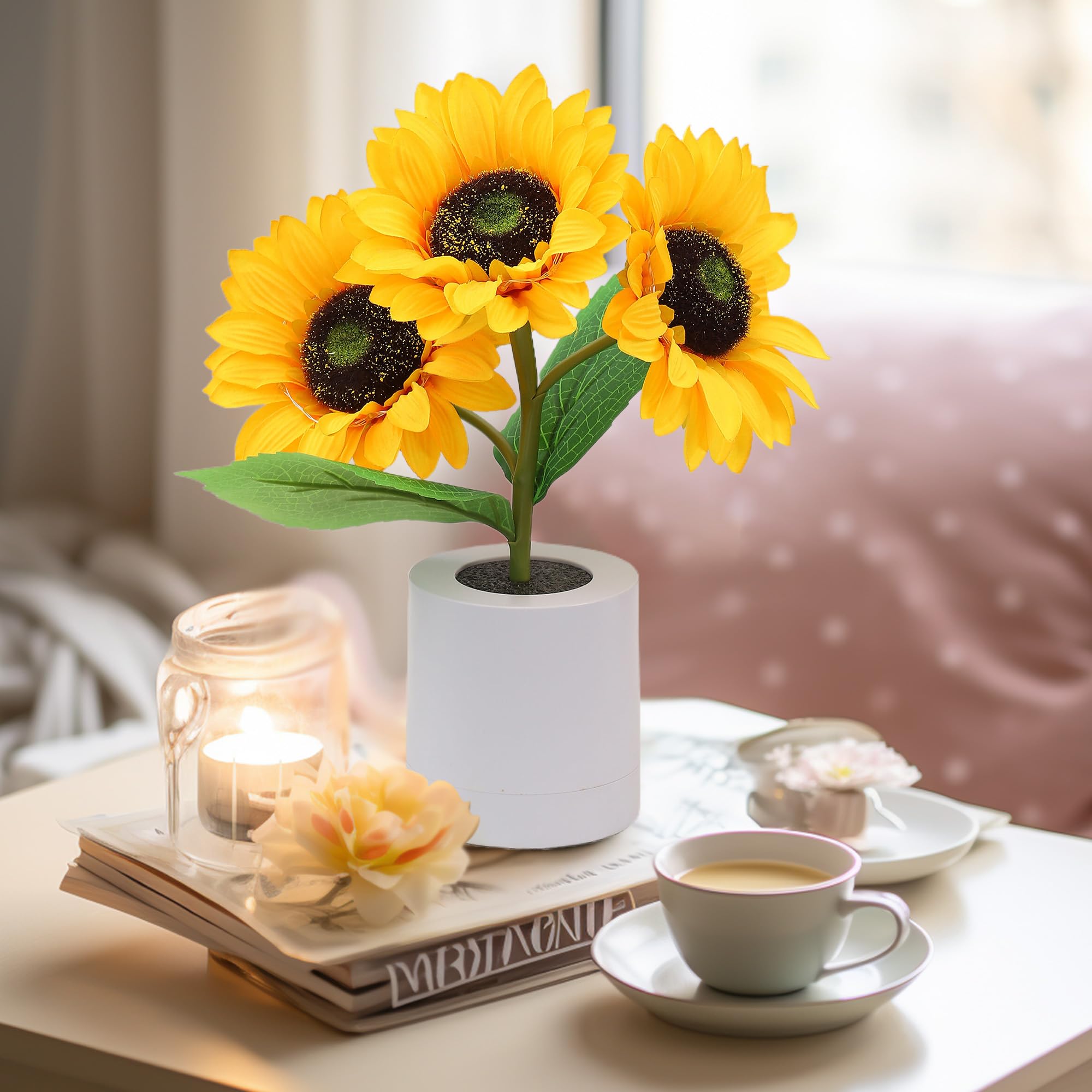 SolarBlüte Gartenlampe – Sonnenblumen-Design, LED, leuchtend, für Terrasse