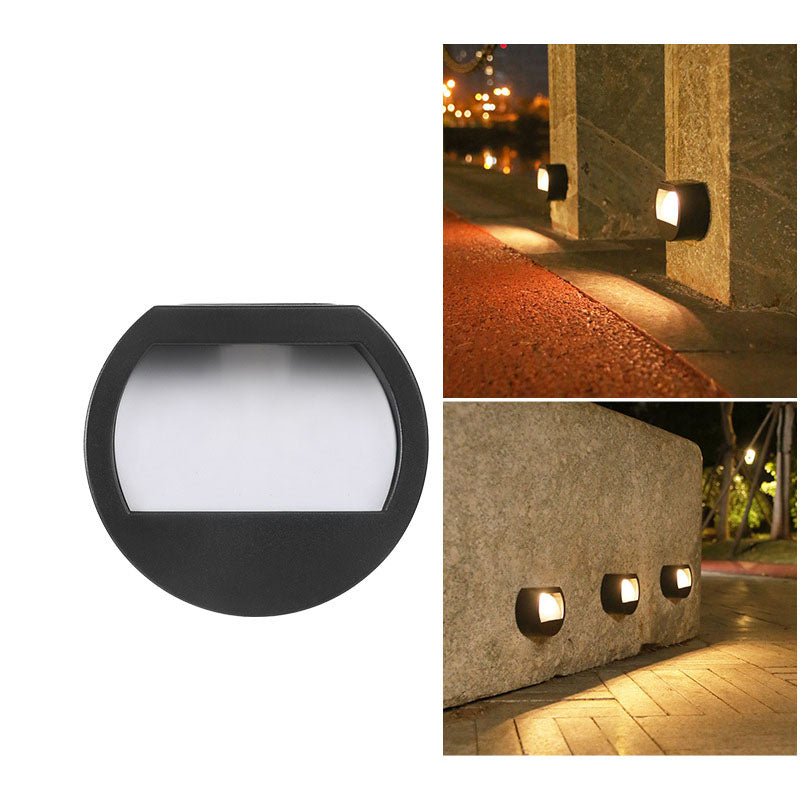 StepGlow Solar-Treppenlicht Rund/Quadrat IP65 für Garten