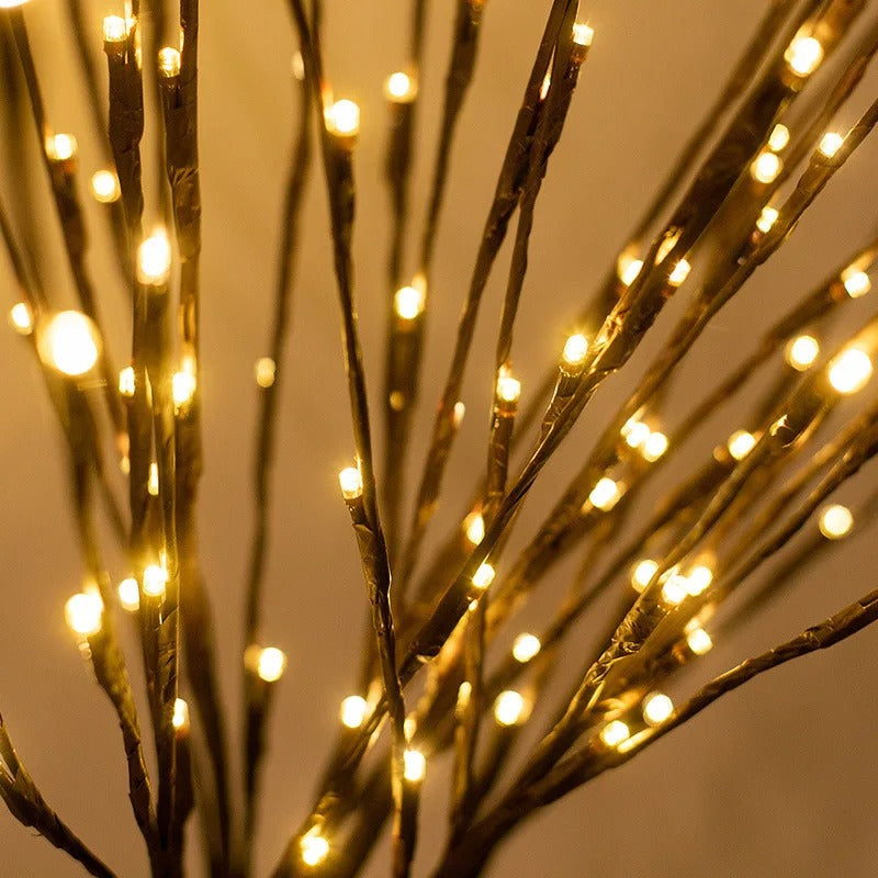 LeuchtWeide Lampe im Naturstil mit warmem LED-Licht