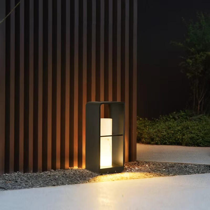 LumoSol Solarleuchte Modern Schwarz für Terrasse & Garten