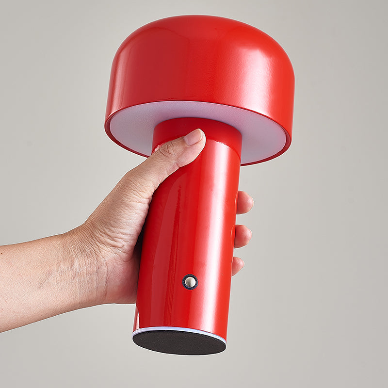 LumaFungo LED Pilzlampe – Kabellos, dimmbar, retro, gold, für Terrasse