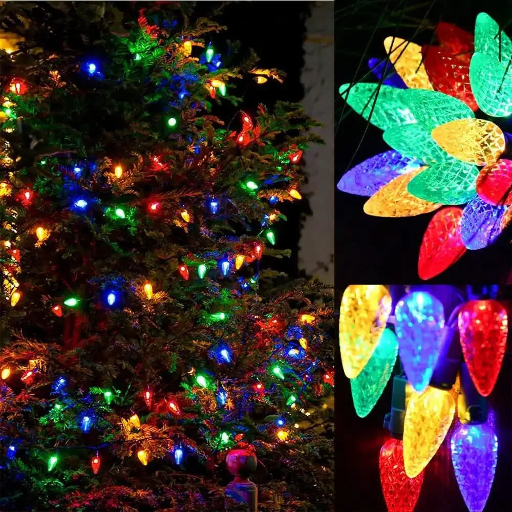 LumiFest Solar Lichterkette C6 Bunt LED für Garten & Weihnachten