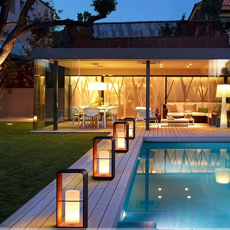 LumoSol Solarleuchte Modern Schwarz für Terrasse & Garten