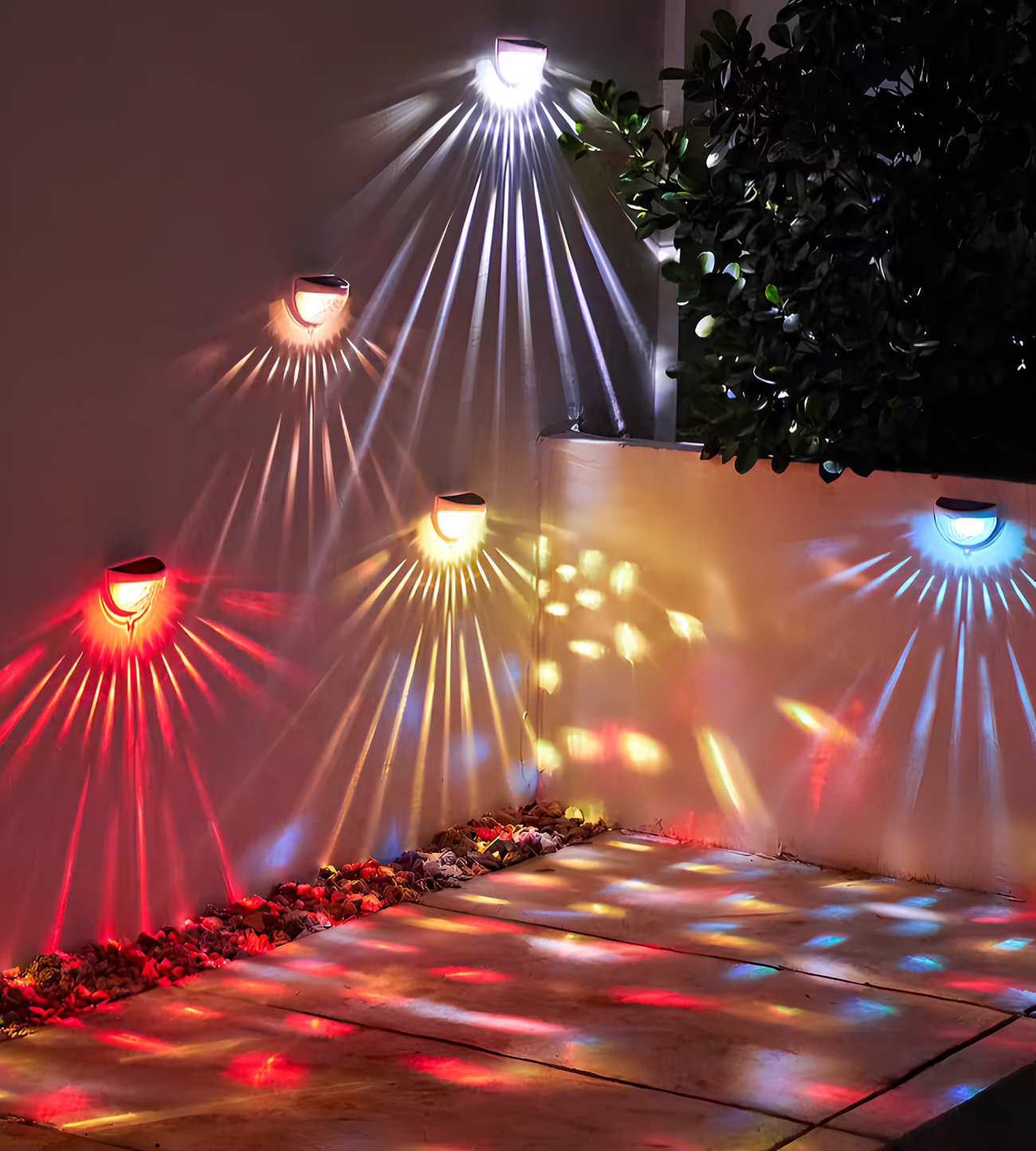 SolaLux Außenwandleuchte Modern Solar LED Schwarz für Garten