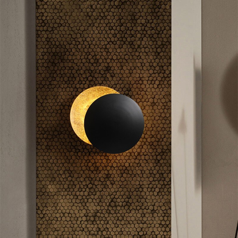 Soluno Wandleuchte – Solar, Eclipse-Design, Schwarz, Für Garten