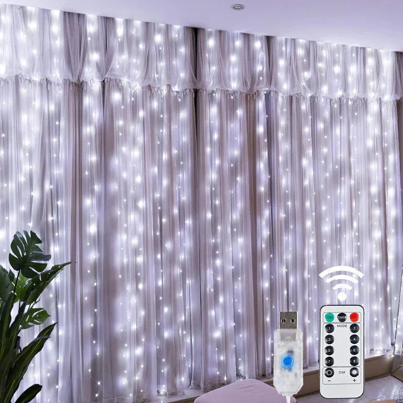 Lichterzauber – LED-Lichterkette Warmweiß Terrasse