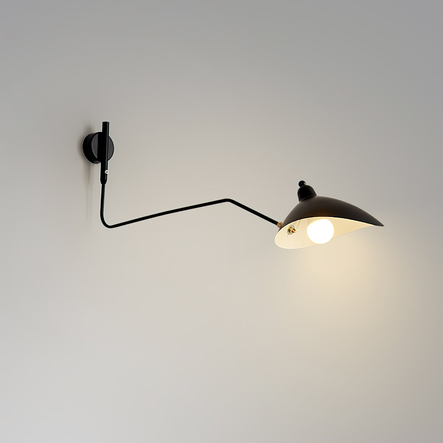 SerenLuce Wandleuchte – Modern, Gelenkarm, Schwarz, Für Wohnzimmer