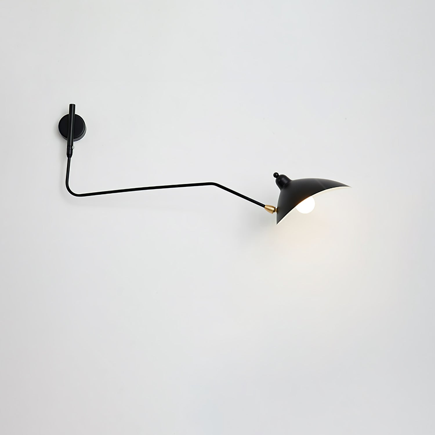 SerenLuce Wandleuchte – Modern, Gelenkarm, Schwarz, Für Wohnzimmer