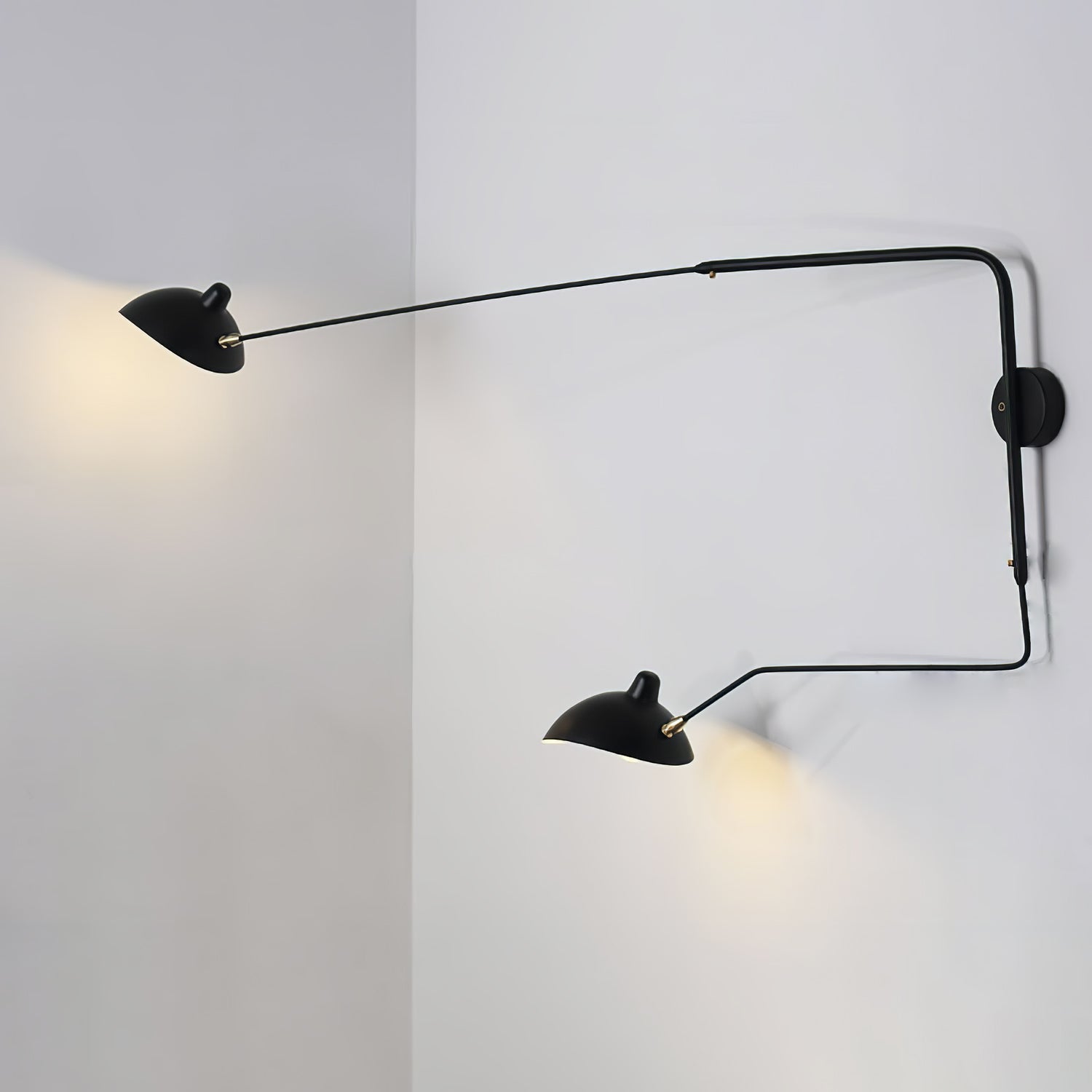 SerenLuce Wandleuchte – Modern, Gelenkarm, Schwarz, Für Wohnzimmer