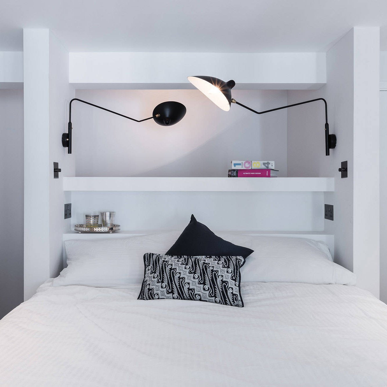 SerenLuce Wandleuchte – Modern, Gelenkarm, Schwarz, Für Wohnzimmer