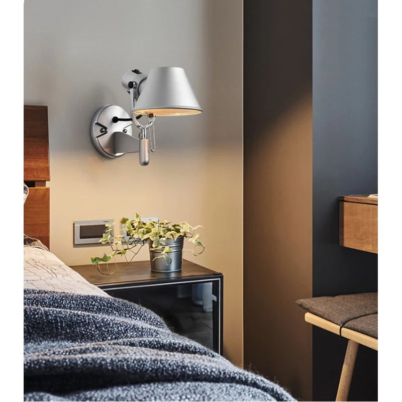 RockGlow - Industrielle LED-Wandleuchte - Verstellbarer Arm für das Schlafzimmer