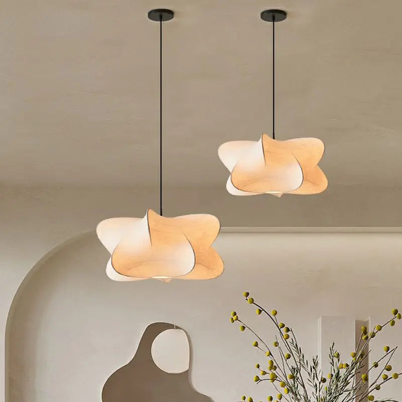 Hängelampe aus Seide – Japanischer Stil – LED – Warmweiß – Salon