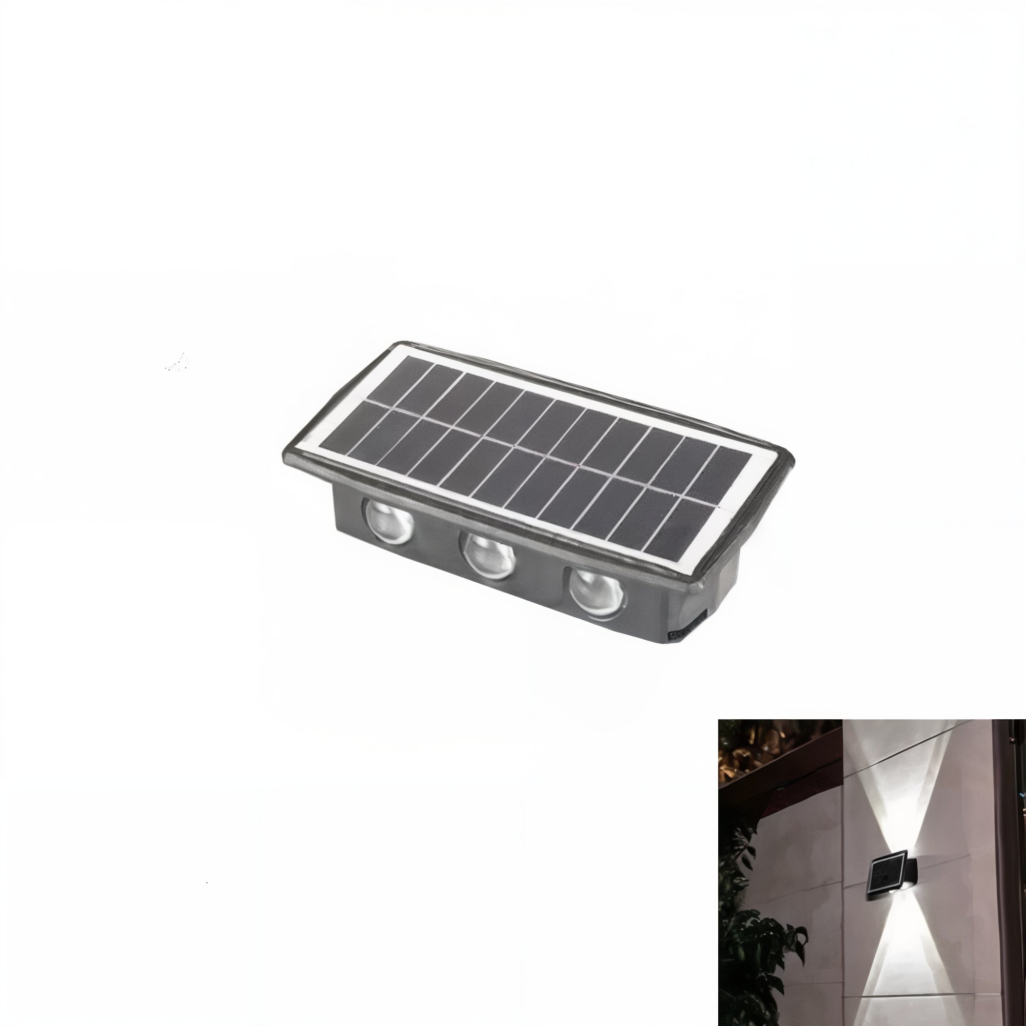 SolarEdge LED Solar Wandleuchte Außen – Wasserdichtes Wandlicht mit Warmweißem Licht