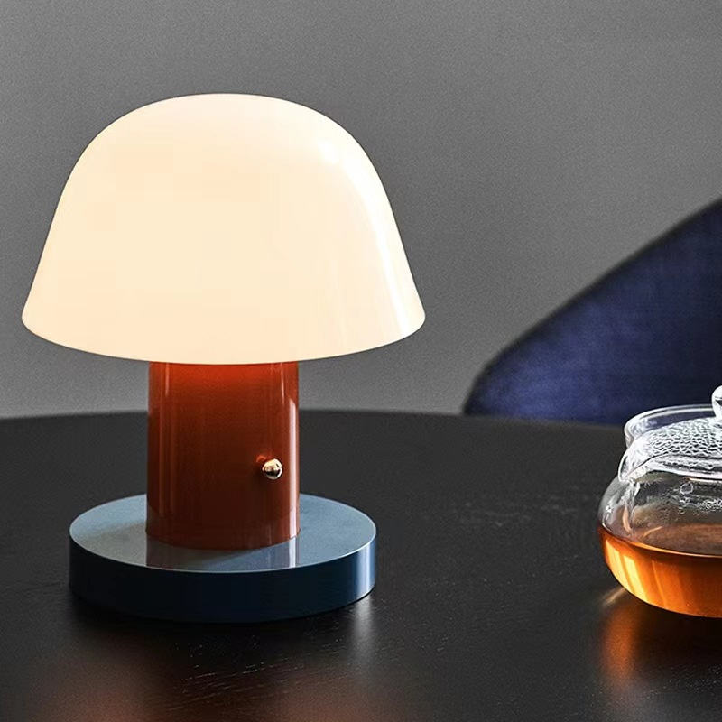 FungoLume Tischlampe Pilzform Retro LED Weiß
