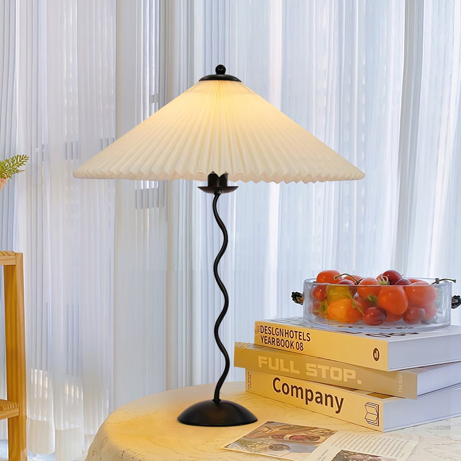 CurveLicht Design-Tischlampe – LED, Wellenform, Schwarz, für Wohnzimmer