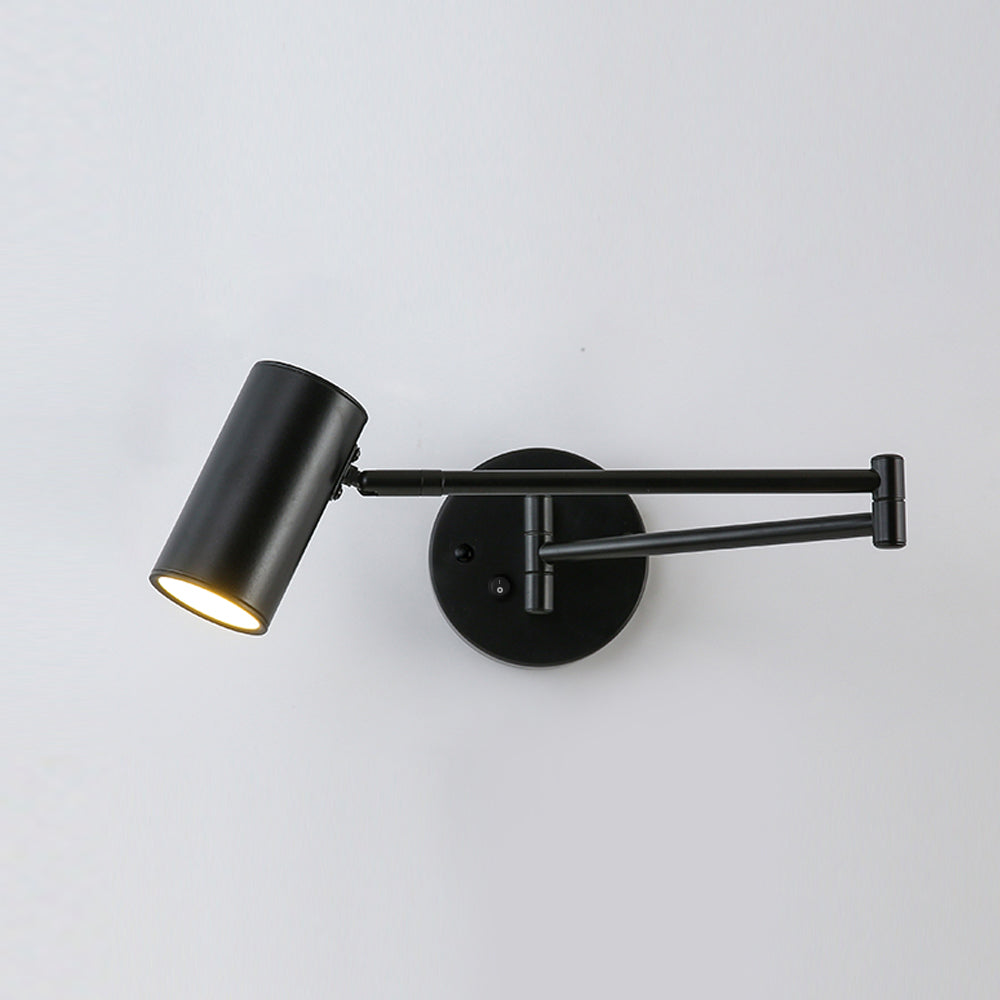 FlexiLicht – Schwenkarm LED-Wandleuchte Modern Schwarz für Terrasse