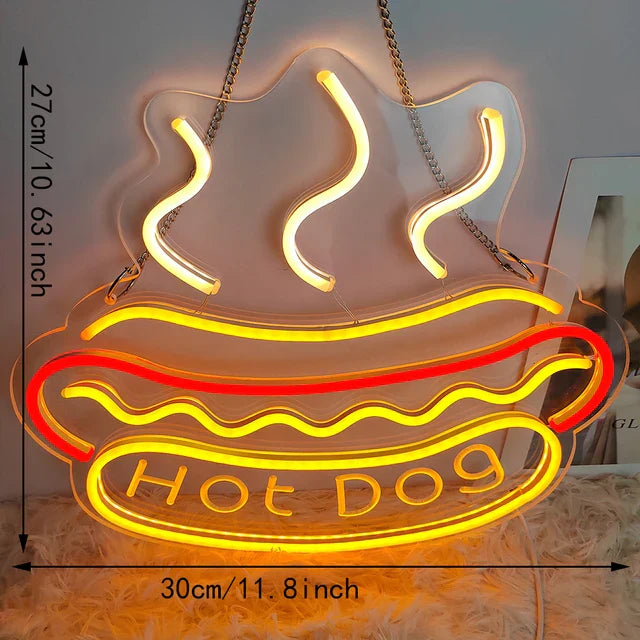 SnackLight – Retro Neonlampe dimmbar Rot-Gelb Küche