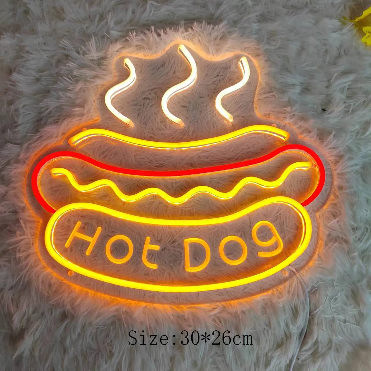 SnackLight – Retro Neonlampe dimmbar Rot-Gelb Küche
