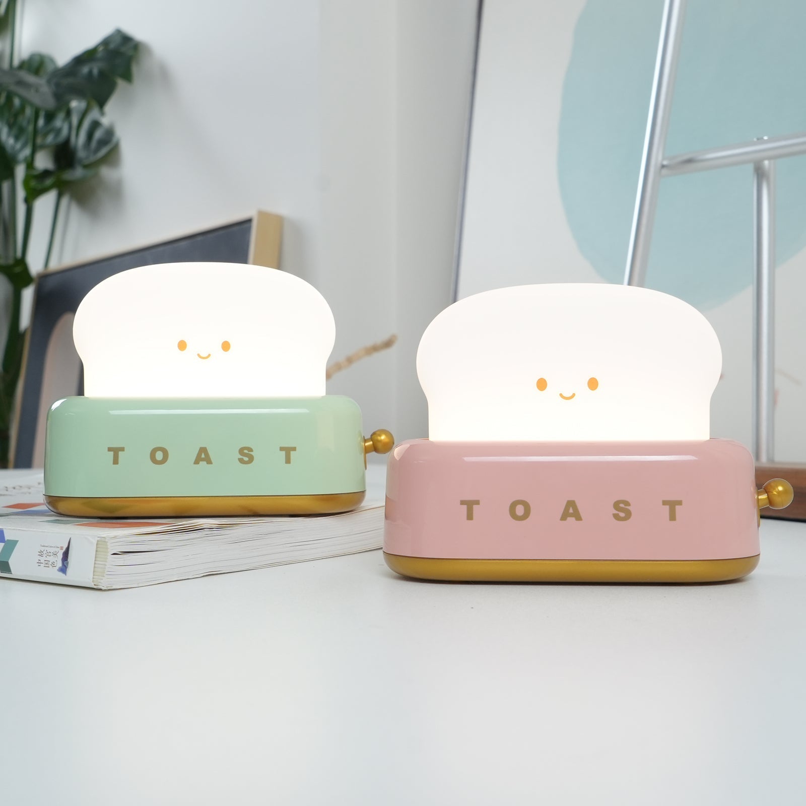 GlowToast Modern LED Tischlampe – Akku Weiß Terrasse