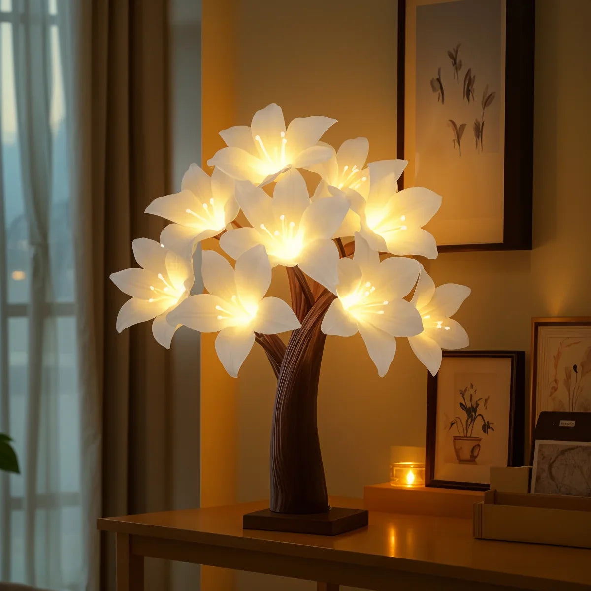 LumiLily Twilight – LED Deko-Lampe Lilien warmweiß für Wohnzimmer