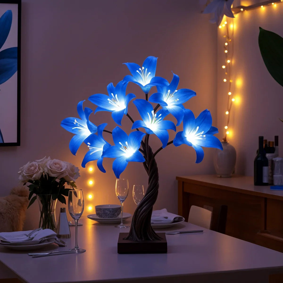 LumiLily Twilight – LED Deko-Lampe Lilien warmweiß für Wohnzimmer