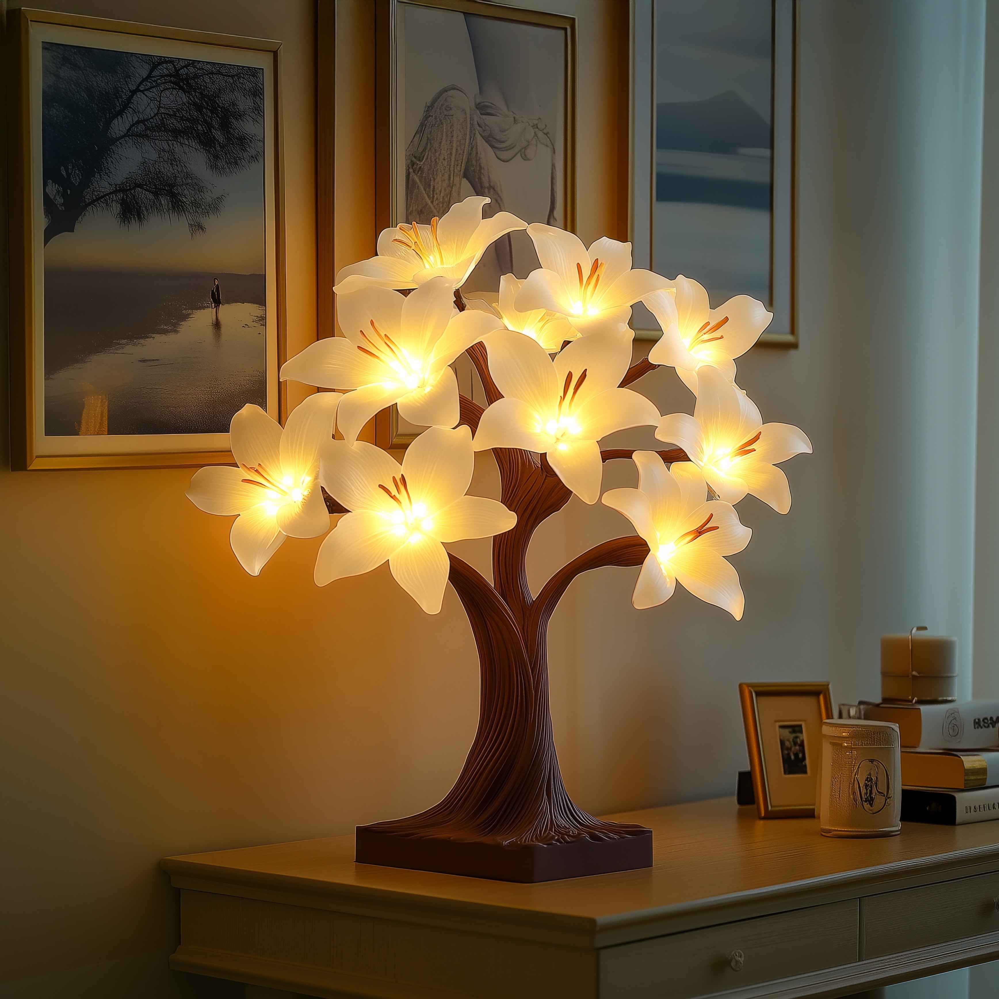 LumiLily Twilight – LED Deko-Lampe Lilien warmweiß für Wohnzimmer