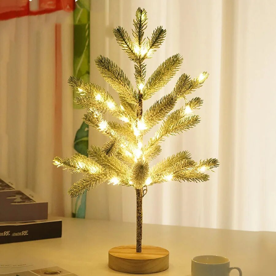 TwinkleGlow Baumlicht – Weihnachtsbaum Nachtlicht LED Warmweiß Terrasse