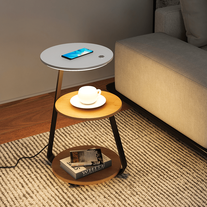 LumiTable Moderner LED-Tisch dimmbar Weiß für Terrasse
