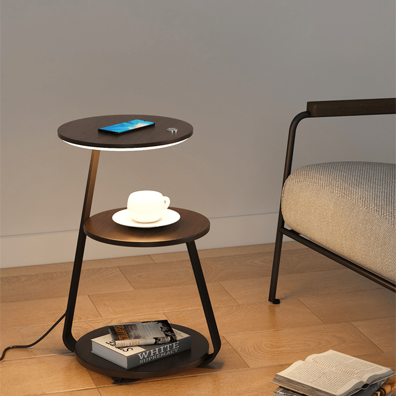 LumiTable Moderner LED-Tisch dimmbar Weiß für Terrasse