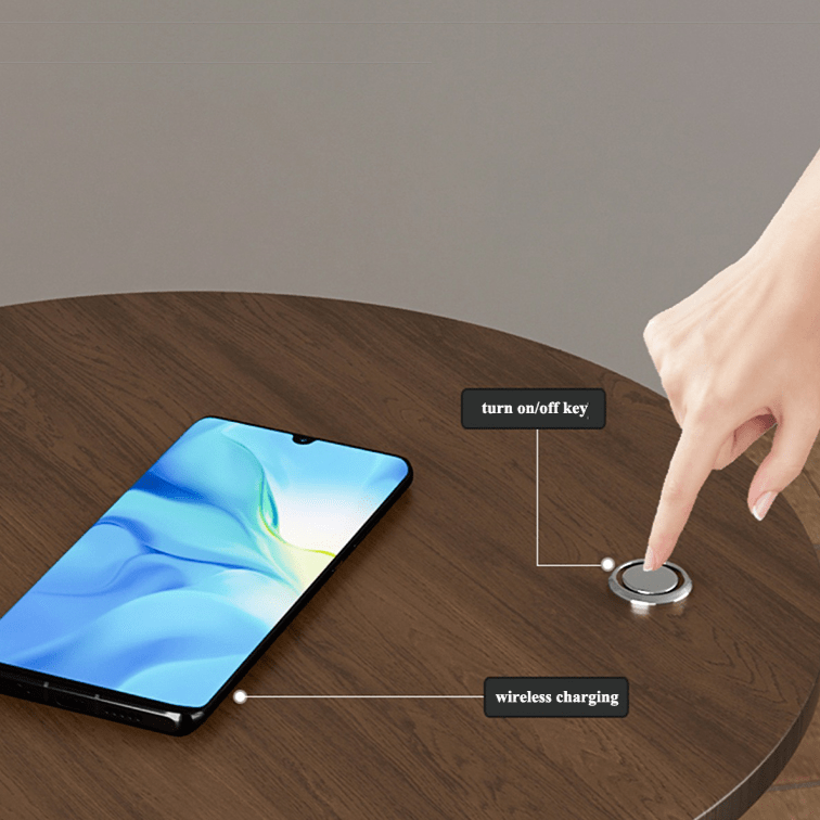 LumiTable Moderner LED-Tisch dimmbar Weiß für Terrasse