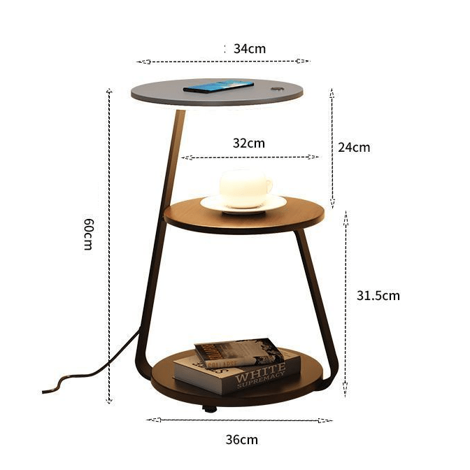 LumiTable Moderner LED-Tisch dimmbar Weiß für Terrasse