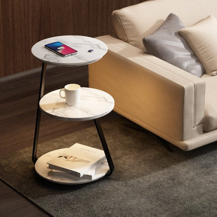 LumiTable Moderner LED-Tisch dimmbar Weiß für Terrasse